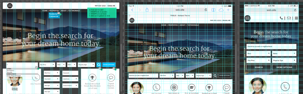 Web Design Process: Home page sample