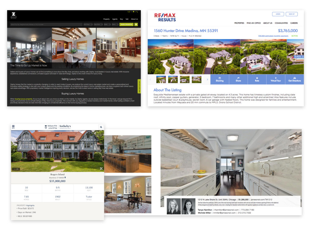 web design for luxury real estate