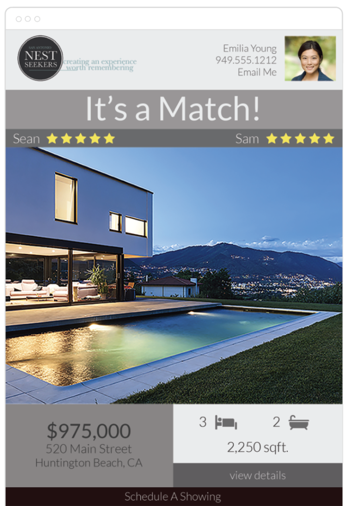 collaborative home search match email